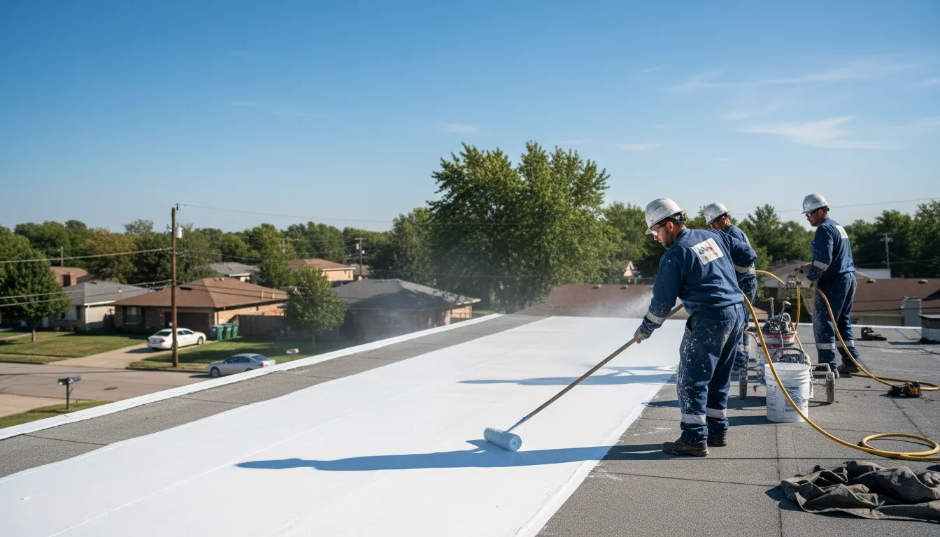 Commercial roof coating in Pecatonica, IL near me